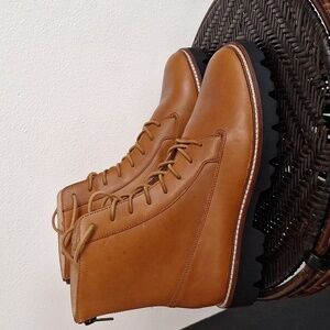 Madewell Leather Lace Up Women Boots Size 9.5